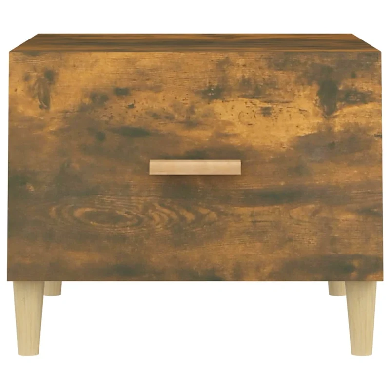 Table basse avec tiroir design moderne 50 x 50 x 40 cm bois d'ingénierie marron DEC038414