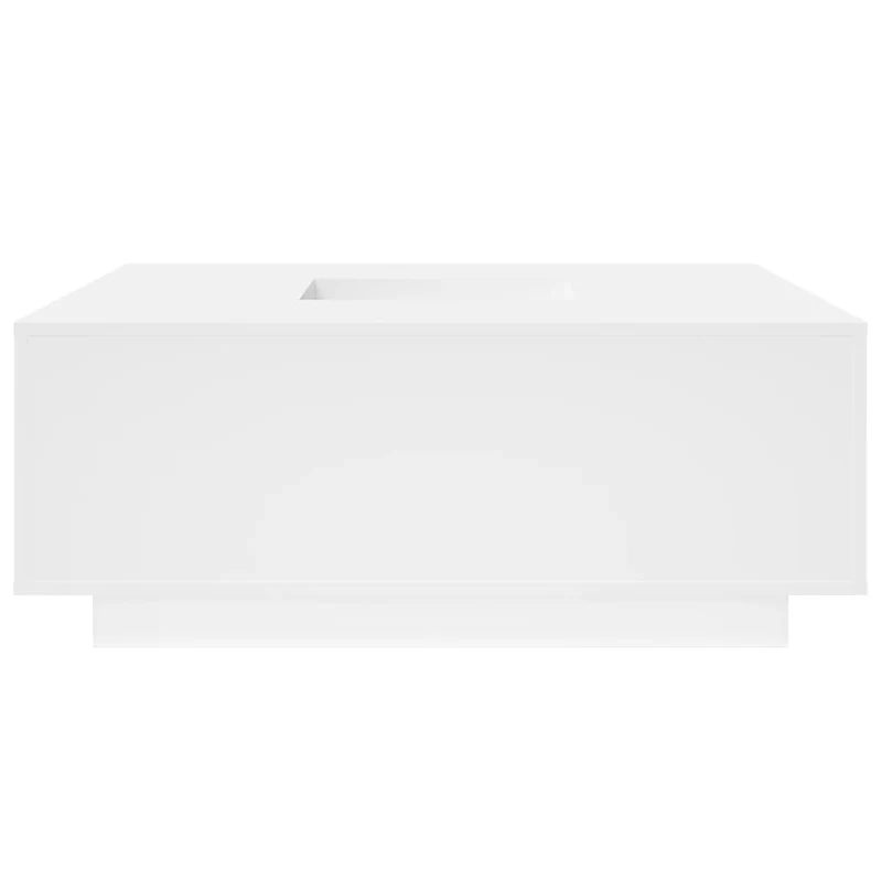 Table basse de salon design moderne 100 x 100 x 40 cm bois d'ingénierie blanc DEC037775