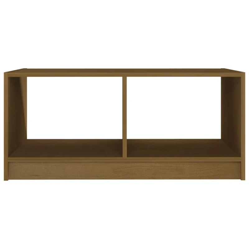 Table basse design moderne 75 x 50 x 33,5 cm bois de pin massif marron DEC039493