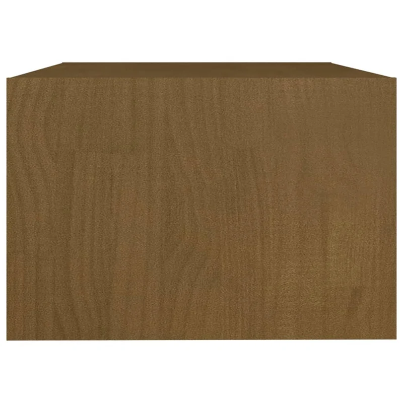 Table basse design moderne 75 x 50 x 33,5 cm bois de pin massif marron DEC039493