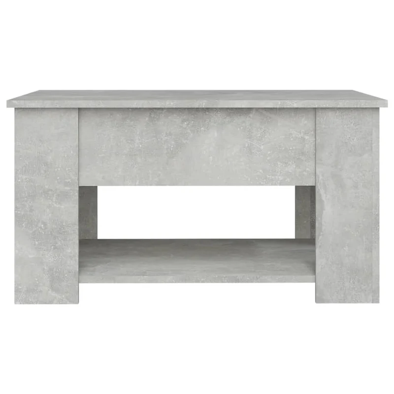 Table basse avec plateau relevable design moderne 79 x 49 x 41 cm bois d'ingénierie gris DEC039337