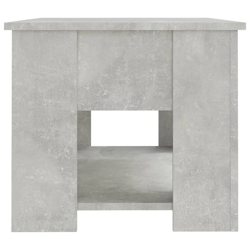 Table basse avec plateau relevable design moderne 79 x 49 x 41 cm bois d'ingénierie gris DEC039337