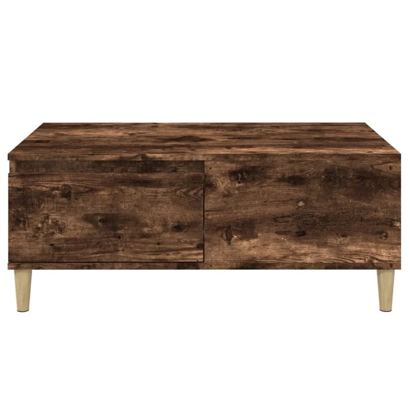 Table basse avec tiroirs design moderne 90 x 50 x 36,5 cm bois d'ingénierie marron DEC038529
