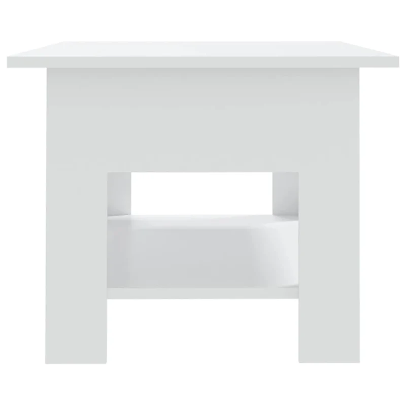 Table basse de salon design moderne 102 x 55 x 42 cm bois d'ingénierie blanc DEC037831