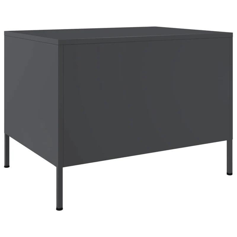 Table basse de salon design moderne 68 x 50 x 50,5 cm acier anthracite DEC037268