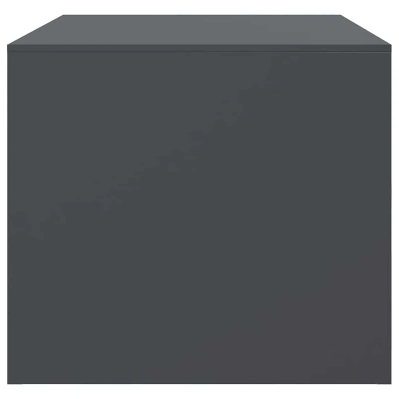 Table basse de salon avec espace de rangement design industriel 67 x 50 x 44 cm acier anthracite DEC037266
