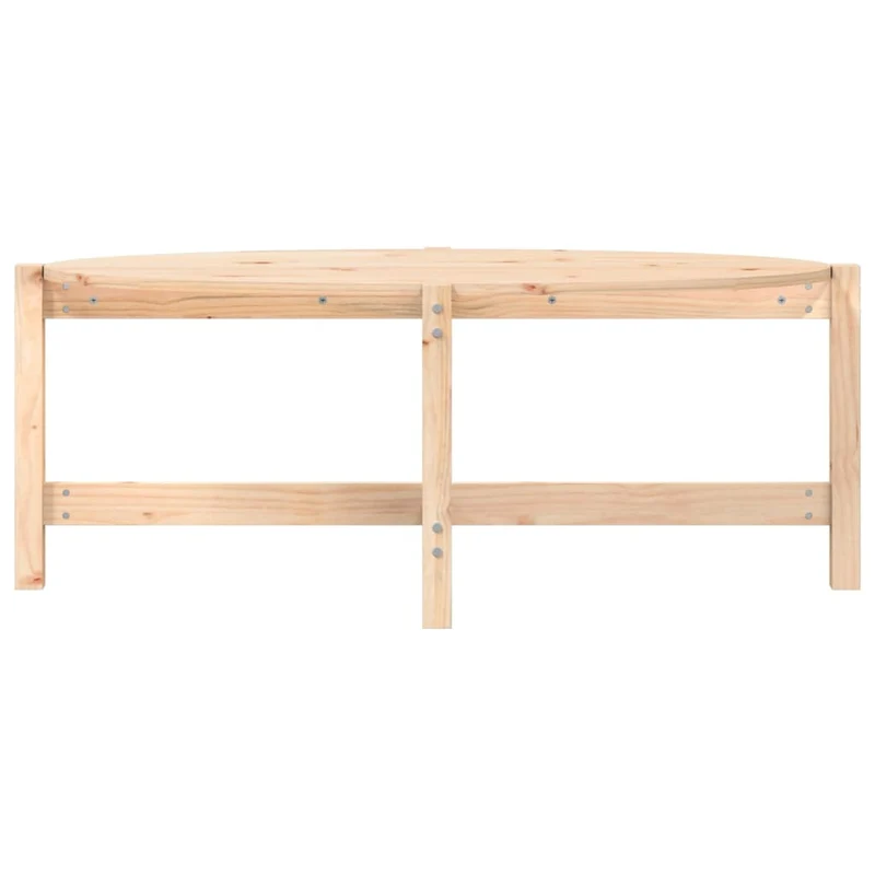 Table basse de salon design simple 118 x 63 x 45 cm bois massif de pin non traité DEC037014