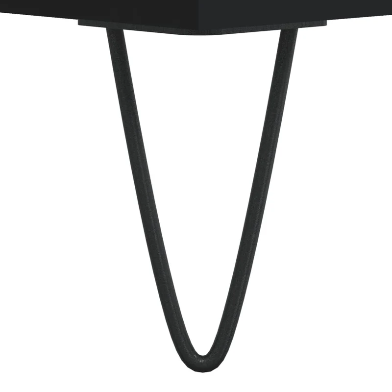 Table basse avec 2 tiroirs et 4 compartiments design industriel moderne 102 x 44,5 x 50 cm bois d'ingénierie noir et métal DEC039587