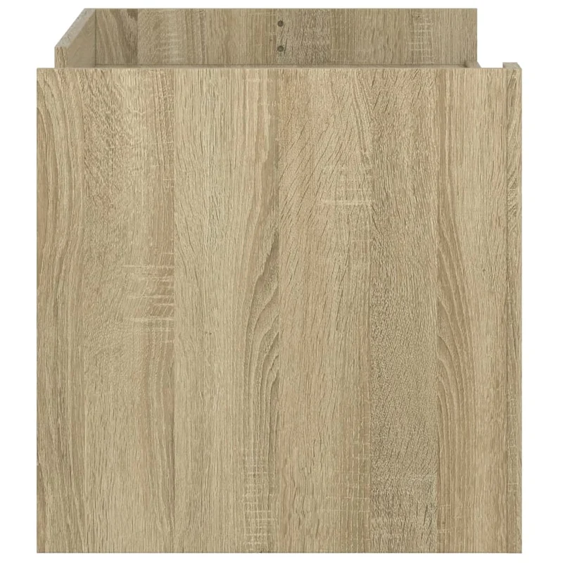 Table basse avec étagères design moderne 100 x 50 x 50 cm bois d'ingénierie couleur chêne DEC038870