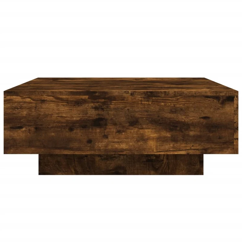 Table basse design rustique 80 x 80 x 31 cm bois d'ingénierie marron DEC038485