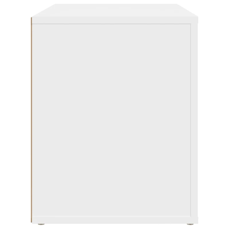 Table de chevet avec 2 tiroirs et un compartiment 60 x 36 x 45 cm bois d'ingénierie blanc DEC033426