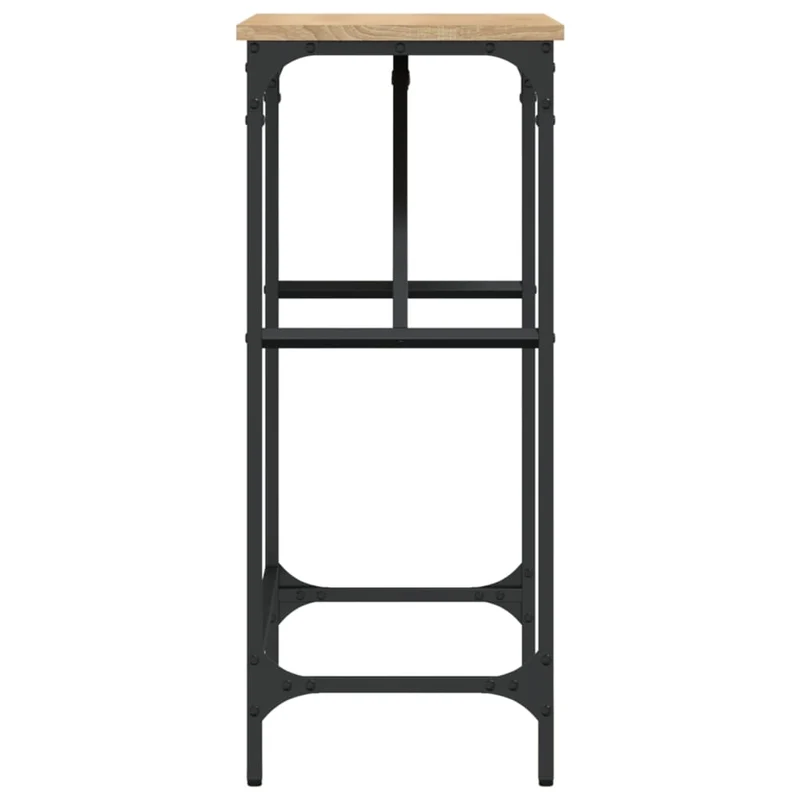 Table d'appoint style industriel 75 x 32 x 75 cm bois d'ingénierie et métal DEC031953