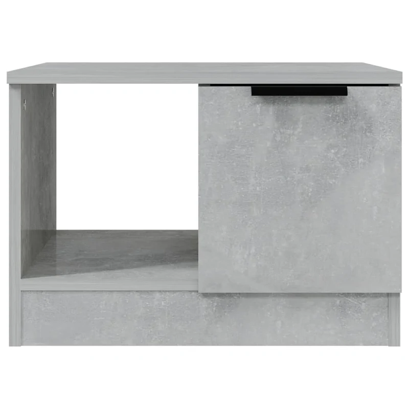 Table basse avec deux compartiments design moderne 50 x 50 x 36 cm bois d'ingénierie gris DEC039289
