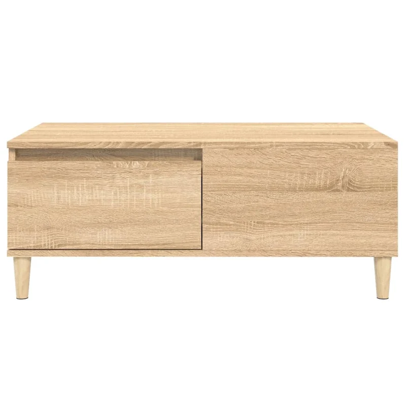 Table basse avec tiroir design rustique moderne 90 x 50 x 36,5 cm bois d'ingénierie couleur chêne DEC039046