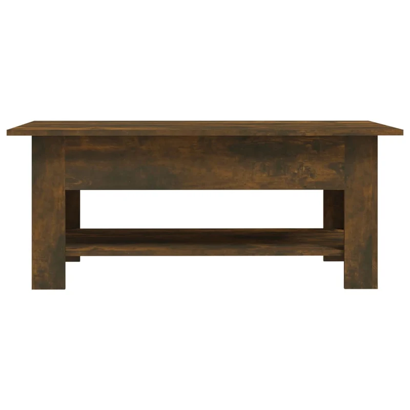 Table basse design rustique 102 x 55 x 42 cm bois d'ingénierie marron DEC038381