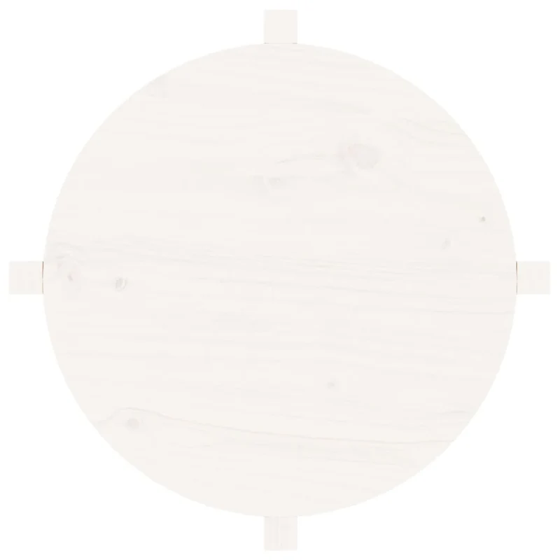 Table d'appoint design simple Ø 62,5 x 45 cm bois massif de pin blanc DEC038210
