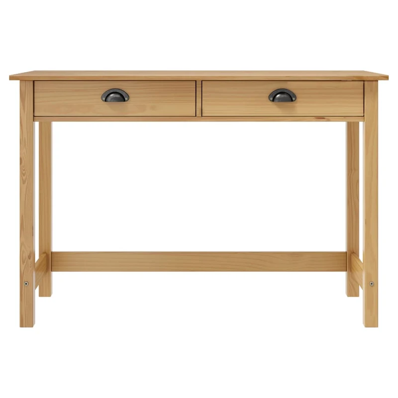 Meuble console d'entrée moderne avec tiroirs 110 x 45 x 74 cm bois de pin marron miel DEC032026