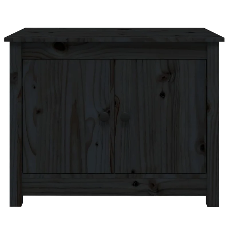 Table basse 4 compartiments design rustique classique 71 x 49 x 55 cm bois massif de pin noir DEC039744