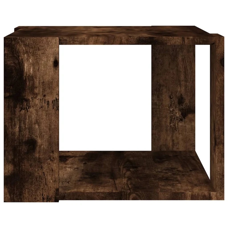 Table basse table d'appoint design rustique 40 x 40 x 30 cm bois d'ingénierie marron DEC038395