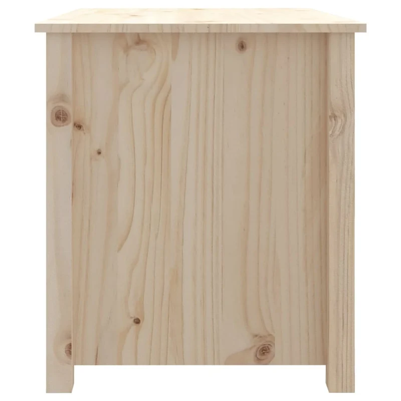 Table basse de salon 4 compartiments 71 x 49 x 55 cm bois massif de pin couluer chêne DEC037132