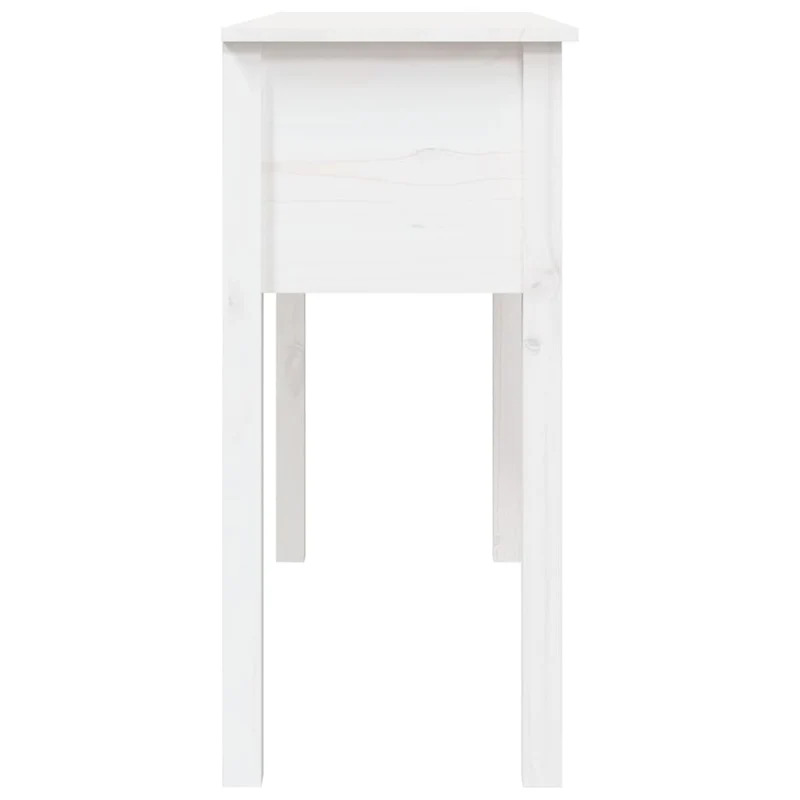 Table console avec tiroirs 100 x 35 x 75 cm bois massif de pin blanc DEC031677