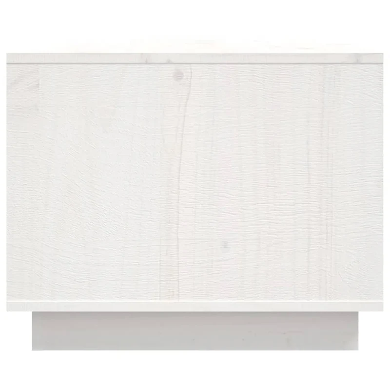 Table basse avec 2 compartiments design moderne 80 x 50 x 40 cm bois massif de pin blanc DEC037958