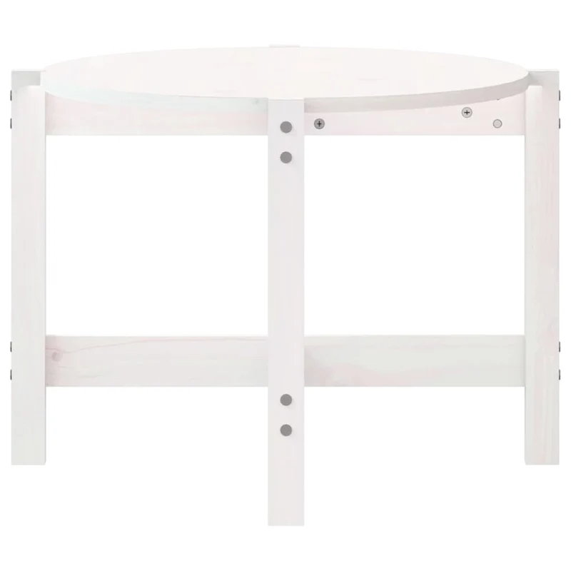 Table basse de salon design simple 118 x 63 x 45 cm bois massif de pin blanc DEC037854