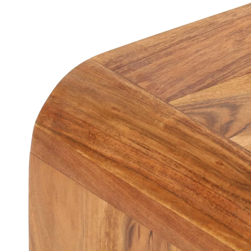 Table basse de salon design rustique vintage 90 x 50 x 30 cm bois d'acacia avec finition couleur miel DEC037218
