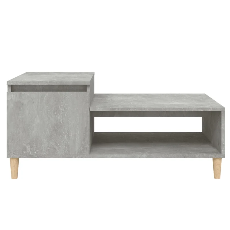 Table basse style industriel minimaliste 100 x 50 x 45 cm bois d'ingénierie gris DEC039232
