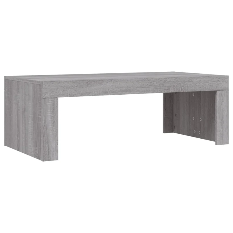 Table basse classique 102 x 50 x 36 cm bois d'ingénierie gris DEC039977