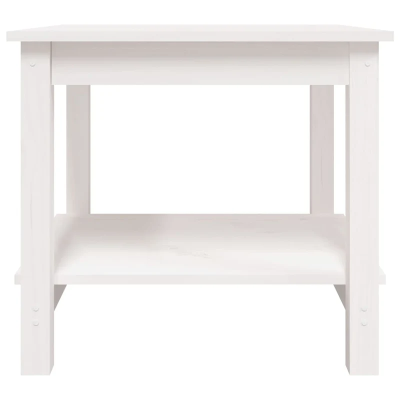 Table d'appoint table de chevet design intemporel 50 x 50 x 45 cm bois massif de pin blanc DEC037888
