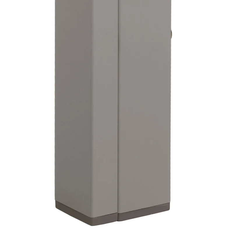 Table de jardin en aluminium résistante aux intempéries 180 x 80 cm gris clair 04_0008553