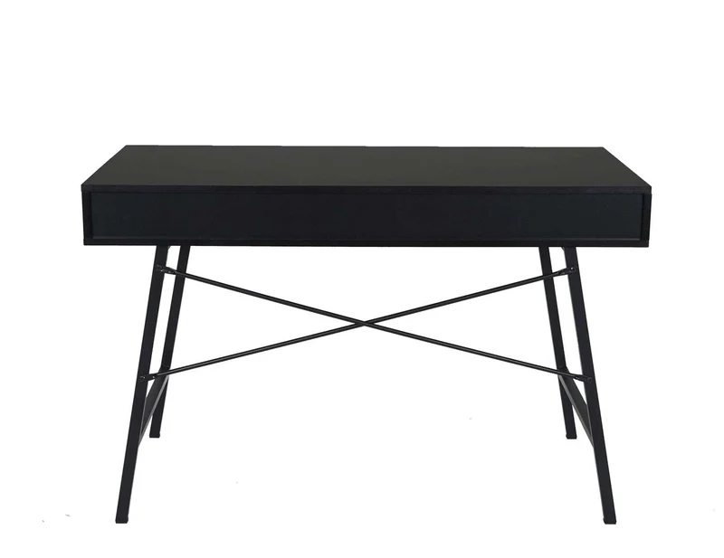 Table de bureau console table d'appoint certifiée FSC 100x40cm noir 04_0001442