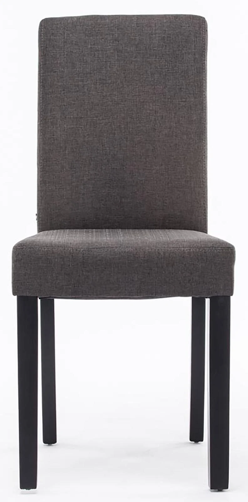 Chaise de salle à manger x1 design moderne en tissu gris foncé et pieds en bois noir 10_0002032