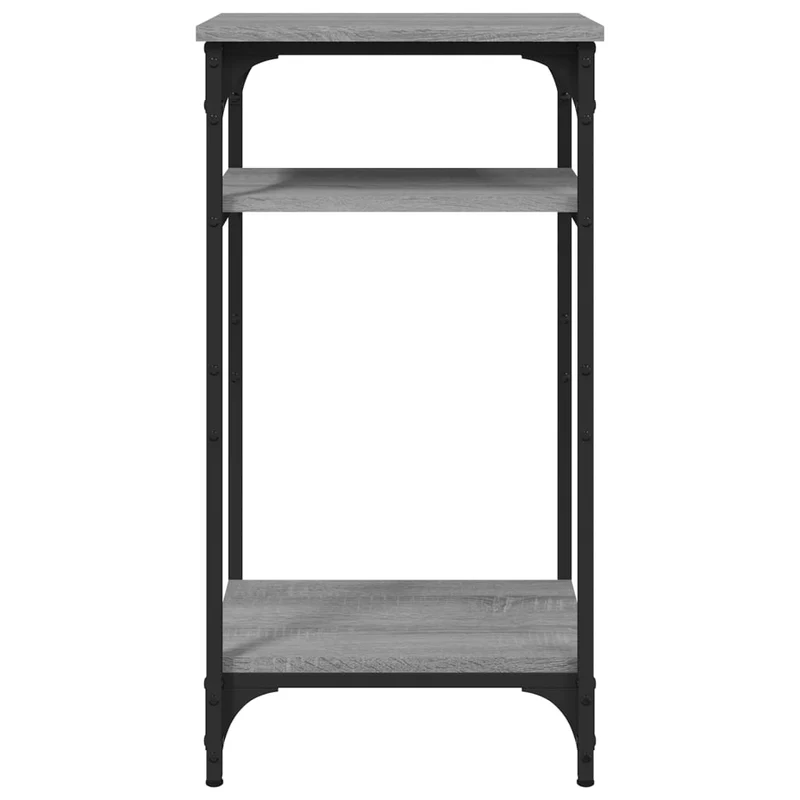 Table d'appoint bout de canapé avec étagère 40 x 30 x 75 cm bois d'ingénierie gris DEC032526