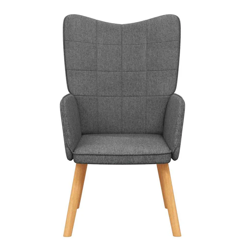 Fauteuil chaise de canapé design simple en tissu gris foncé DEC026687