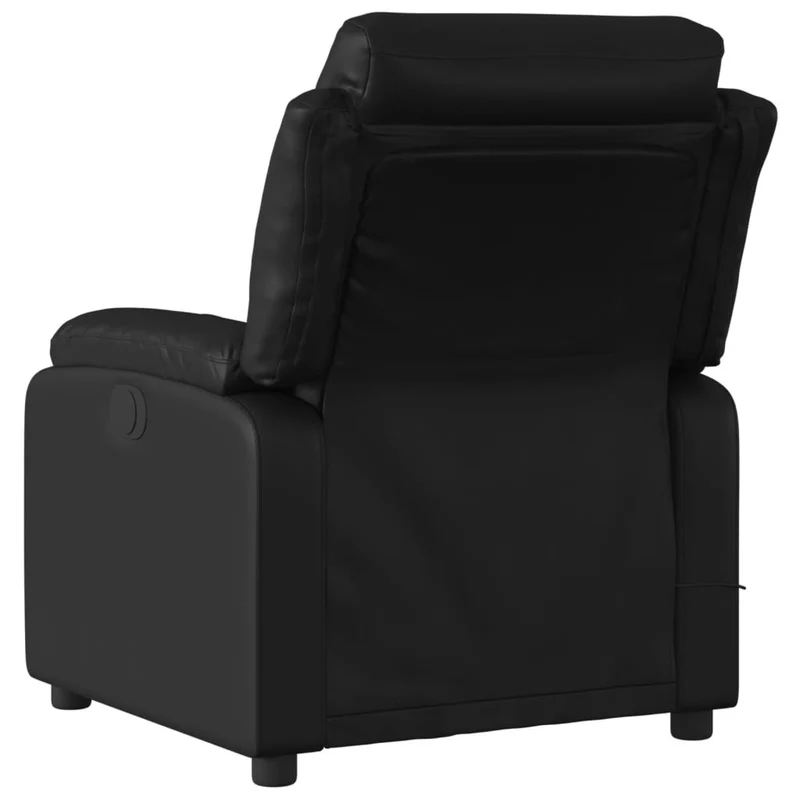 Fauteuil de relaxation TV fonction massage inclinable électrique 6 points de massage en PVC noir DEC027210