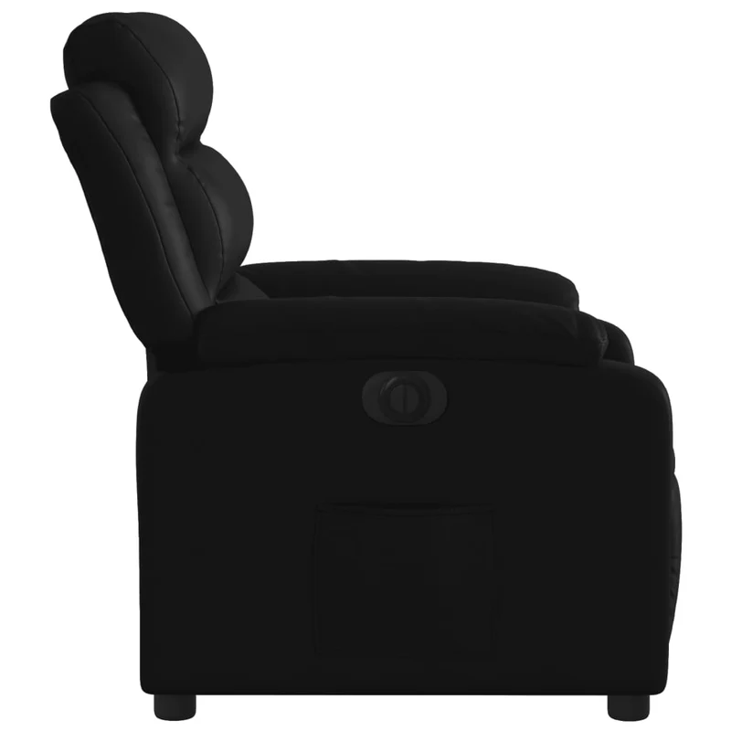 Fauteuil relax TV fonction d'inclinaison électrique très confortable en PVC noir DEC028460