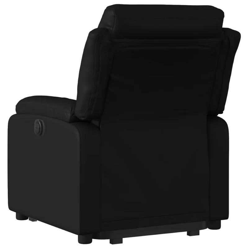 Fauteuil relax TV fonction de levage électrique très confortable en PVC noir DEC028464