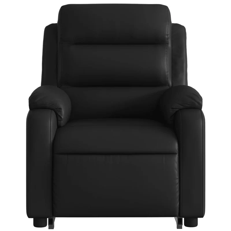Fauteuil relax TV fonction de levage électrique très confortable en PVC noir DEC028464