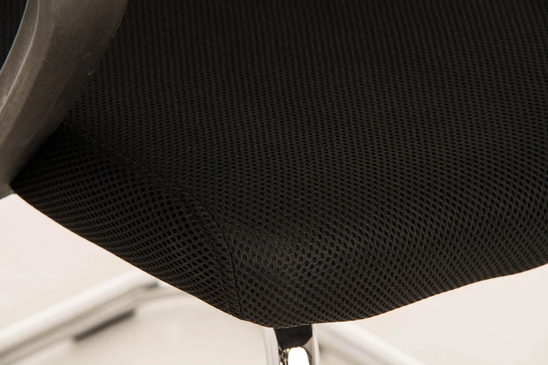 Chaise de bureau reception sans roulettes dossier en maille avec accoudoirs bleu BUR10501