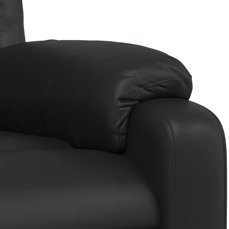 Fauteuil de relaxation TV fonction massage inclinable 6 points de massage en PVC noir DEC027031