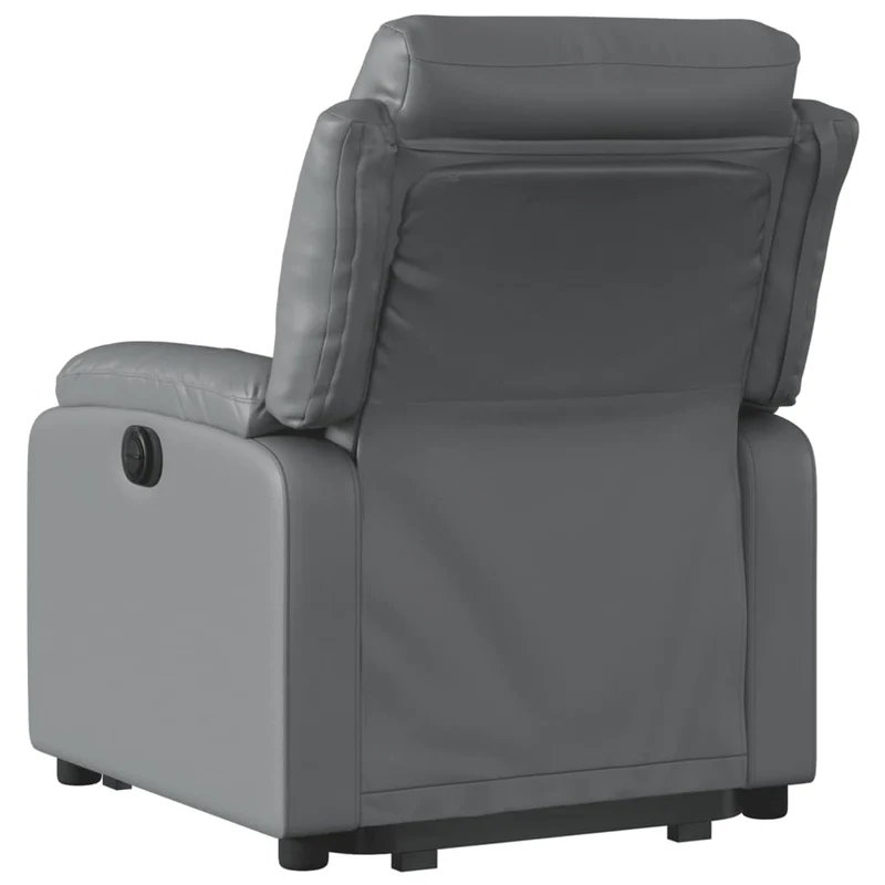Fauteuil relax TV fonction de levage électrique très confortable en PVC gris DEC028386