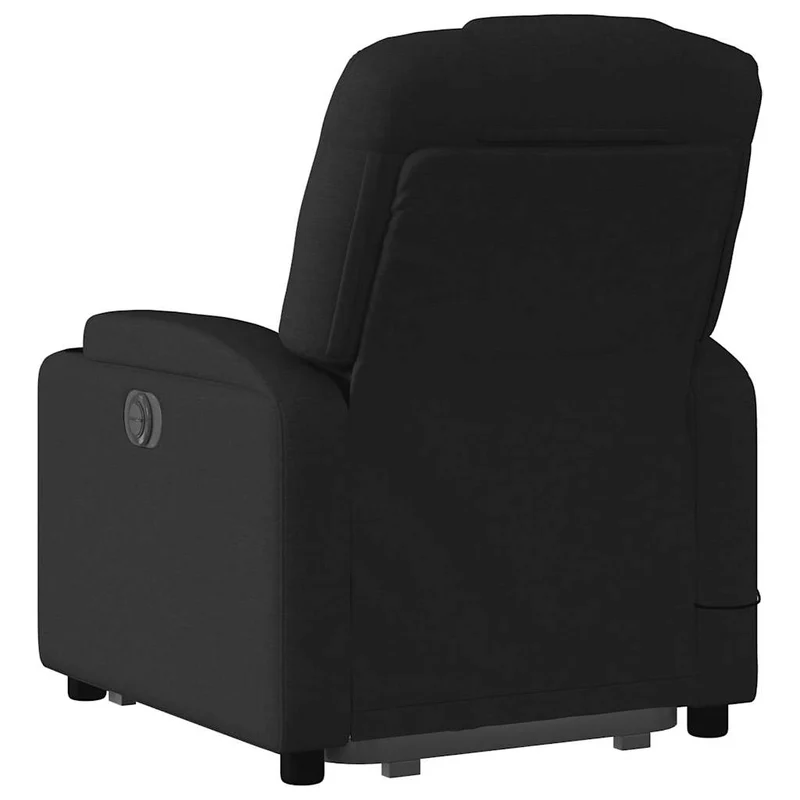 Fauteuil de relaxation TV fonction massage inclinable levage électrique en tissu noir DEC027048