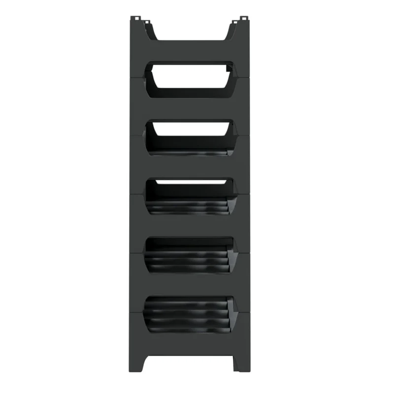 Casier range bouteilles étagère de rangement vin pour 36 bouteilles pp empilable anthracite DEC024398