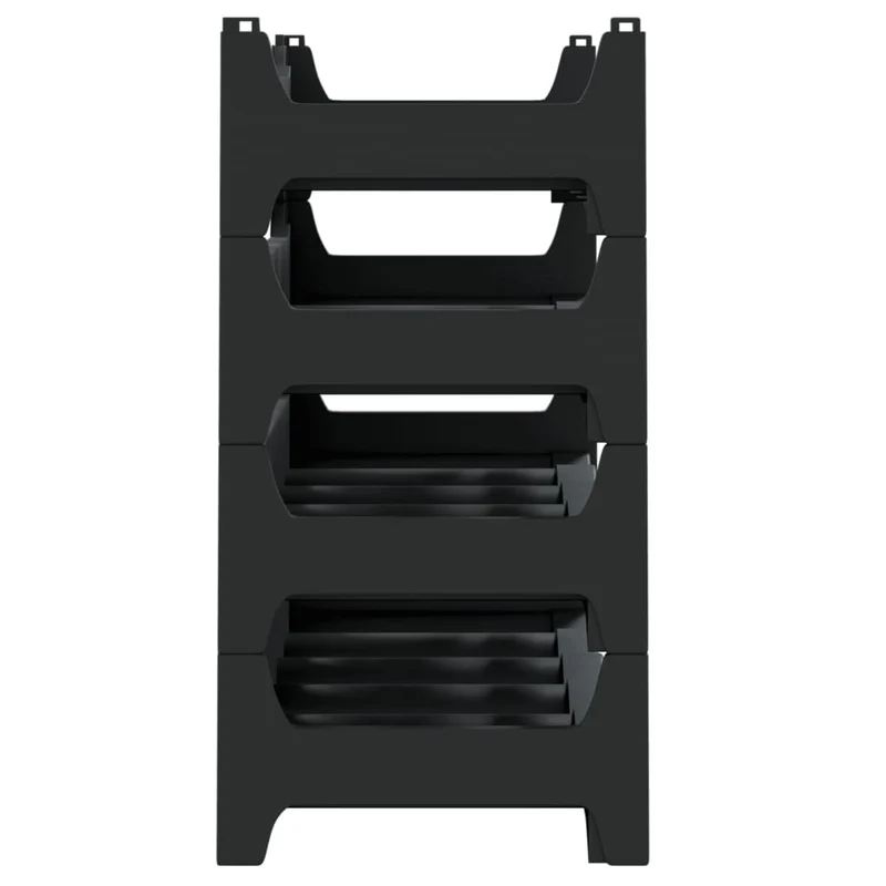 Casier range bouteilles étagère de rangement vin pour 24 bouteilles pp empilable anthracite DEC024397