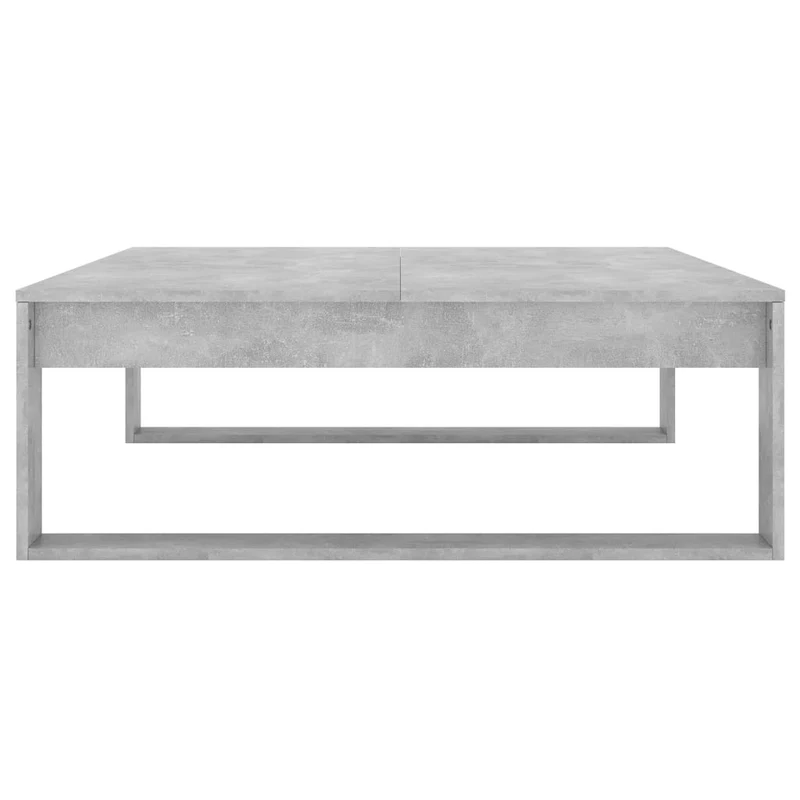 Table basse styyle intemporel 100 x 100 x 35 cm bois d'ingénierie gris DEC039223