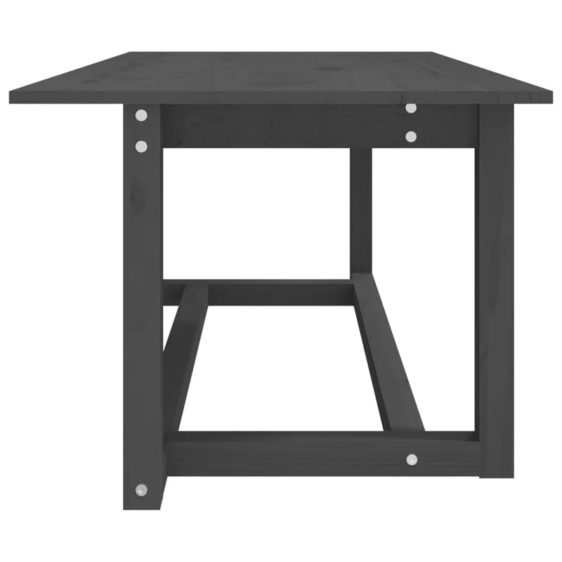 Table basse design intemporel 110 x 55 x 45 cm bois massif de pin gris DEC039168