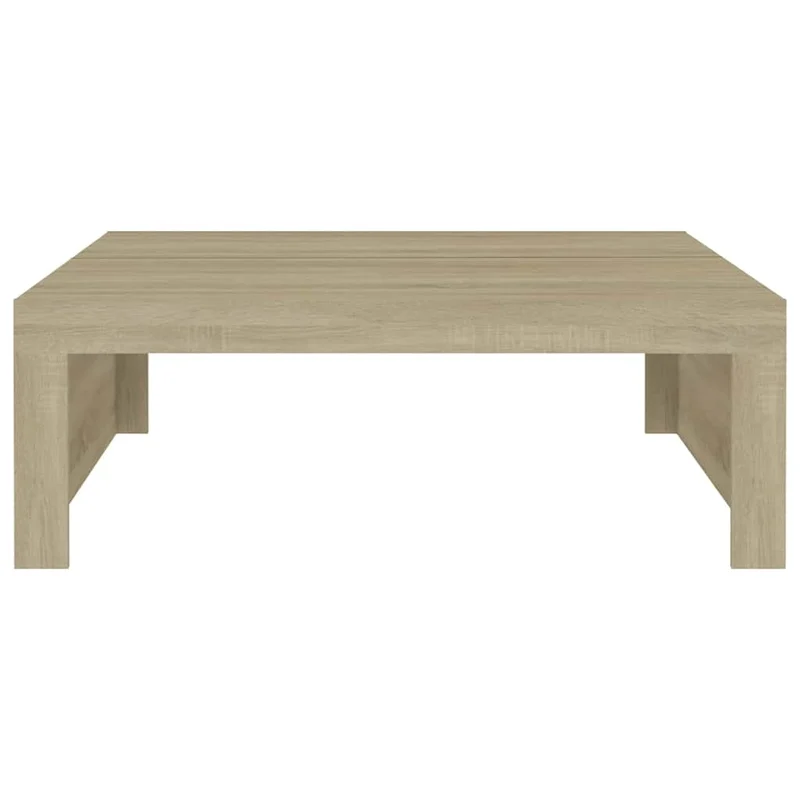 Table basse design intemporel 100 x 100 x 35 cm bois d'ingénierie couleur chêne DEC038837