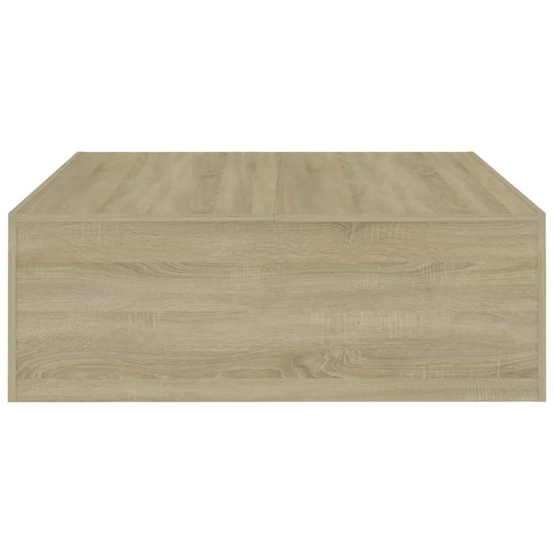 Table basse design intemporel 100 x 100 x 35 cm bois d'ingénierie couleur chêne DEC038837